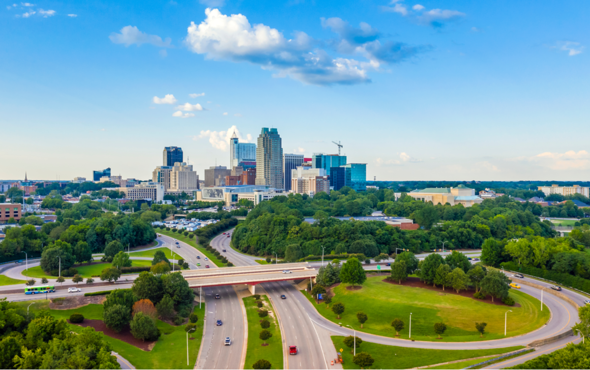 skyline of Raleigh, NC